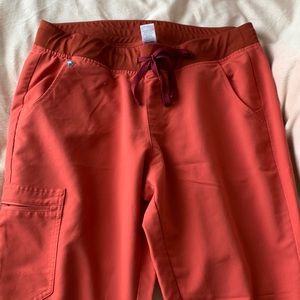Figs Large Joggers in OG coral